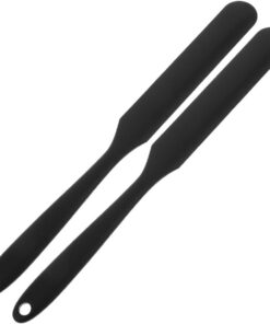 STOBAZA 2 Piezas Espátulas de Silicona Reutilizables para Depilación Barras de Cera Dura, Aplicador Antiadherente para Depilación Corporal en Salón, Material Silicona Negro