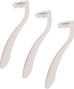 MAGICLULU Maquinilla de Afeitar Portátil Ligera 3 Unidades para Mujer Cuchilla de Acero Inoxidable y Accesorios de Viaje para Depilación Corporal y Bikini