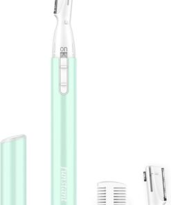 Maquinilla de afeitar eléctrica de precisión para cejas, funciona con pilas, con peine, sin sensación de tirones, sin dolor para cara, barbilla, cuello, labio superior, melocotón