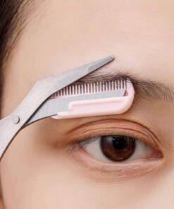 Kit de corte de cejas, tijeras y maquinilla de afeitar de acero inoxidable con peine, herramientas profesionales de aseo para dar forma precisa