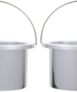 GANAZONO Ollas Interiores de Aluminio para Fundir Cera 100mm, 2 Piezas, Recipiente Antiadherente para Calentador de Cera, Práctico Accesorio para Depilación en Salones y Uso Doméstico
