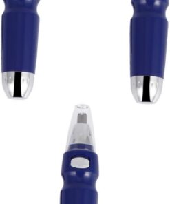 Healeved 3piezas Recortadora Eléctrica y Orejas Sin Batería Afeitadora De Cejas Diseño Seguro y Para Cuidado Facial Azul