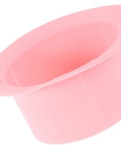Ciieeo Calentador de Cera de Silicona Rosa, Olla Redonda Reutilizable Antiadherente Resistente al Calor para Tratamientos de Depilación Profesional y Uso en Casa