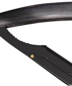 STOBAZA Vintage Razor de Barbero Plegable de Acero Inoxidable y Madera Soporte Duradero para Afeitado de Barba Herramienta Clásica sin Cuchilla para Uso Profesional y Personal