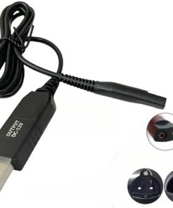 Cargador compatible con depiladora Braun Shaver - Cable de carga USB de 12 V para afeitadora Silk-epil 9 7 5 Series 1 2 3 4 5 7 9 C Z (2 pines/3 pines universal)