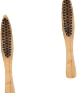 Healeved 4piezas Cepillos De Barba De Cerda De Mango Accesorios Portátiles Para Estilo Facial Masculino Para Cuidado Barba y Aplicación De