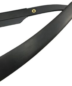 Maquinilla de Afeitar Manual de Metal Negro para Hombre | Estilo Vintage Chic, para Barba y Vello Fino, Uso en Viaje y Salones, Guardia de Apertura Fácil