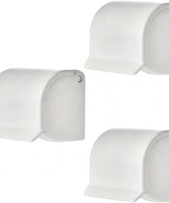 3 soportes para maquinilla de afeitar de ducha, colgador de plástico adhesivo con cubierta abatible, organizador impermeable para baño