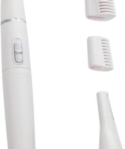 Afeitadora Eléctrica para Cejas y Nariz, Diseño Compacto, Cuerpo de Abs Blanco, Adecuado para Uso Diario y Retoques Precisos