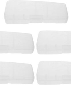 5 Piezas Caja de Afeitar de Viaje Estuche portátil Protectores de Productos de Viaje Estuche de Almacenamiento para Hombres pequeña Caja de plástico para Herramientas Transparent