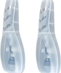 2 protectores de maquinilla de afeitar manuales transparentes portátiles para hombres, caja de plástico, contenedor de almacenamiento, soporte para afeitadora, organizador de accesorios para