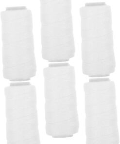 6rollos Hilos De Algodón Para Depilación Facial Resistentes Para Cejas y Superior Uso Belleza Personal