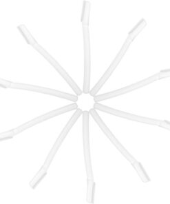 Set de 10 Recortadores de Cejas de Seguridad en Abs y Acero | Uso en Casa, Mango Cómodo para Principiantes, Diseño Profesional Blanco