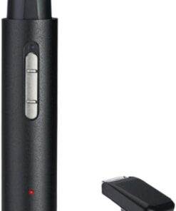 Recortador de Patillas de Aluminio Negro, Eléctrico y USB | Recortador de Patillas, Cabezales Dobles, 45 de Uso, para Vello Nasal y Patillas