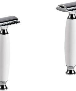 Healeved 2 Piezas maquinilla de afeitar de doble cara gel de afeitar refrescante máquina de afeitar manual para hombre safety razor maquina de afeitar hombre maquina de afeitar antigua