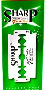 Razor Blades Club 100 Sharp 7Am Super Platinum - Cuchillas de afeitar | Recambio para maquinilla de afeitar | Cuchillas de afeitar de doble filo para hombres recubiertas de platino