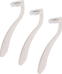 STOBAZA Maquinilla de Afeitar Portátil Mango Cómodo y Acero Inoxidable 3piezas para Mujer para Depilación Corporal en Brazos, Axilas y Zona Íntima