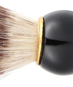 Brocha de Afeitar para Hombre Negra, Abs y Cerdas, Mango | Agarre Cómodo, Uso Diario Personal, para Vello Facial y Bigote, Apta para Usuarios Domésticos