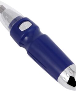Healeved Recortadora de Vello Nasal para Hombres, Dispositivo para Afeitar Cejas, Abs Azul, Cabezal Cónico Seguro, sin Batería, Obsequio de Aseo Personal
