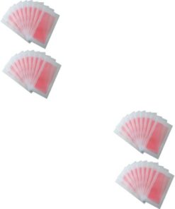 Healeved 2 Juegos Post De Desgarro De La Enchufe Ampliable Rulos De Esponja Para Cabello Largo Ceras Skincare Papel Depilatorio Papel De Cera Para El Cabello Pegamento 20 Piezas * 2