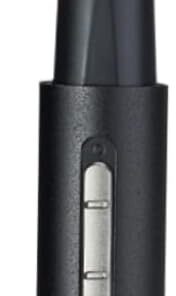 Recortador de Vello Nasal Eléctrico Uso de 45 Minutos Negro de Aluminio Cabezal Desmontable Adecuado para Patillas y Vello Facial
