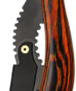 Maquinilla de Afeitar Manual de Acero Inoxidable S23 | Mango de Mecarta Negra, para Patillas y Pelo Corto, Uso Profesional en Barberías y Salones