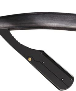 Maquinilla Negra de Acero Inoxidable Plegable de Afeitar Vintage | Madera, Uso Manual, Instalación y Retirada Sencillas, Herramienta Robusta y Multifuncional