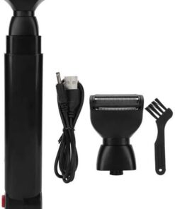 Afeitadora eléctrica de espalda recargable, mango ajustable, removedor de pelo para zonas de difícil acceso, herramienta de aseo corporal, herramienta de afeitado ajustable y elástica