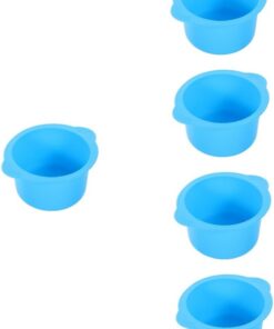 5piezas Calentador De Cera Depilatoria De Silicona Cuenco Mezclador Para Depilación Facial y Corporal Fácil De Usar y Limpiar