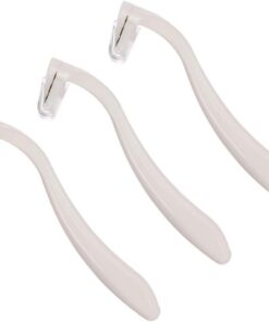 Happyyami Afeitadora de Pelo Privada para Mujer Portátil Diseño Ergonómico y Material de Acero Inoxidable, Incluye 3 Piezas y Accesorios de Viaje Blancos