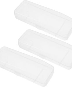 3piezas Estuche de Viaje de Plástico Transparente para Afeitadoras Manuales Caja Protectora de Almacenamiento Contenedor para Artículos Esenciales de Aseo Personal Unidades