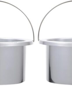 Recipientes Fáciles de Limpiar de Aluminio para Derretir Cera Depilatoria 2 Antiadherente Mango para Cuidado de Belleza y Mantenimiento