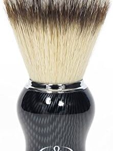 Omega =Brocha de Afeitar Pelo Sintético Hi Brush Efecto Carbono, Único, Estándar