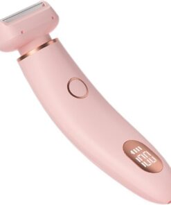 Removedor de vello eléctrico inalámbrico impermeable para cara, mentón, piernas, axilas, afeitadora húmeda y seca, práctica recortadora corporal para mujeres