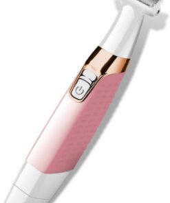 Healeved Afeitadora Eléctrica para Mujer, Depilación Indolora Cortes, Recargable por Usb, Cuerpo Abs, Rosa, Portátil para Bolso o Gimnasio