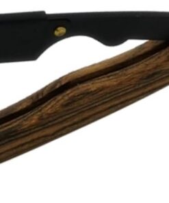 Maquinilla de Afeitar Segura de Metal Negra para Hombres | Plegable y Portátil, Estilo Vintage Chic, Uso en Barberías y Salones, para Barba y Patillas