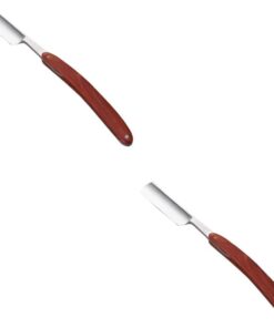 Healeved 2piezas Maquinilla De Afeitar Manual De Acero Inoxidable Escalas De Madera Para y Uso Personal Preciso y Seguro
