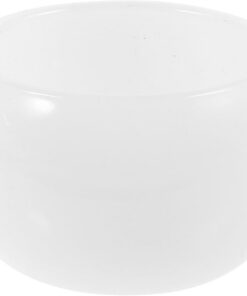 SHINEOFI Cuenco de Afeitar Natural de Vidrio Blanco Gran Capacidad y Bordes Suaves, Resistente al Desgaste para Uso Multiusos Cuidado Personal Masculino