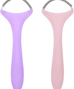 2 removedores de vello facial, depiladora eficaz de acero inoxidable para mujeres, barbilla, mejilla, bigote, labio superior, cuello, barra de depilación facial, herramienta manual de belleza facial