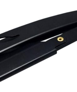 Healeved Maquinilla de Afeitar Manual Plegable y Ahorra Espacio de Acero Inoxidable Negra Vintage Adecuado para Barberías y Viajes