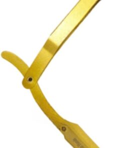 Maquinilla de afeitar dorada ajustable de diseño ergonómico para todo tipo de piel