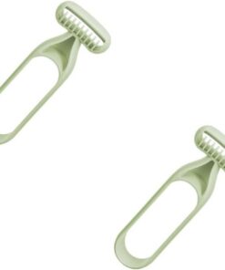 GANAZONO 2 Piezas Recortador de Corporal Manual para Mujer y Seguro para Axilas y Piernas Diseño Ergonómico y Duradero Color Verde Matcha