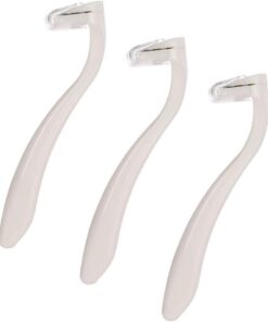 GANAZONO Maquinilla de Afeitar 3 Piezas Cuchillas de Acero Inoxidable Diseño Ergonómico y Mango Cómodo para Mujer para Depilación Corporal y Zonas Íntimas