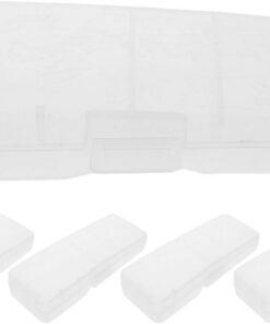 MAGICLULU 5 Piezas Estuche para Afeitadora Manual, Caja de Herramientas Transparente de Plástico, Tapa Dura, 14,5x5x3cm, para Afeitadora y Herramientas de Aseo, Viaje y Controles
