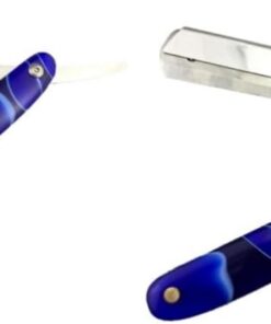 Healeved 2piezas Cuchilla De Afeitar De Acero Inoxidable Para Hombres Manual Seguro Corta Barba y Cabello Barberías y Salones Diseño