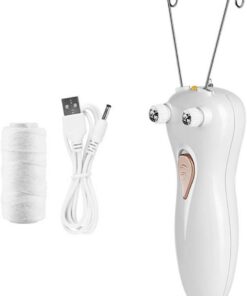 Removedor de vello facial de hilo de algodón recargable - Máquina de belleza afeitadora depiladora corporal