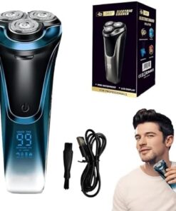 Snapbuy - Maquinilla de afeitar eléctrica para hombre, maquinilla de afeitar eléctrica Snapbuy Pro of Father, afeitadora giratoria de cabeza flotante 4D, nueva afeitadora Electri c 2025 con pantalla