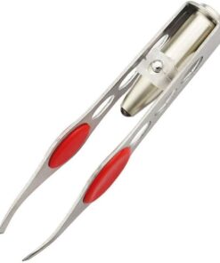 Pinzas de luz, pinzas de acero inoxidable con luz LED, pinzas de depilación de cejas para maquillaje, pestañas, cejas, pinzas iluminadas para depilación de precisión