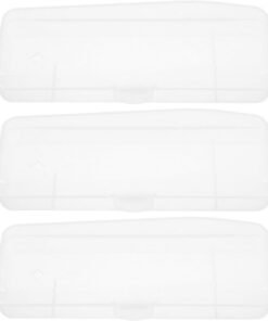 Toyvian Caja de afeitadora portátil de plástico Transparente para Hombres 3 Piezas Organizador con Cierre Seguro para maquinillas en hogar y Viaje