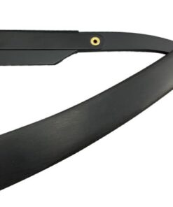 Maquinilla de Afeitar Manual de Metal Negra, Estilo Vintage Chic | Barberos y Uso Doméstico, Apta para Barba Delicada y Patillas, Diseño Plegable y Guardia de Apertura Fácil